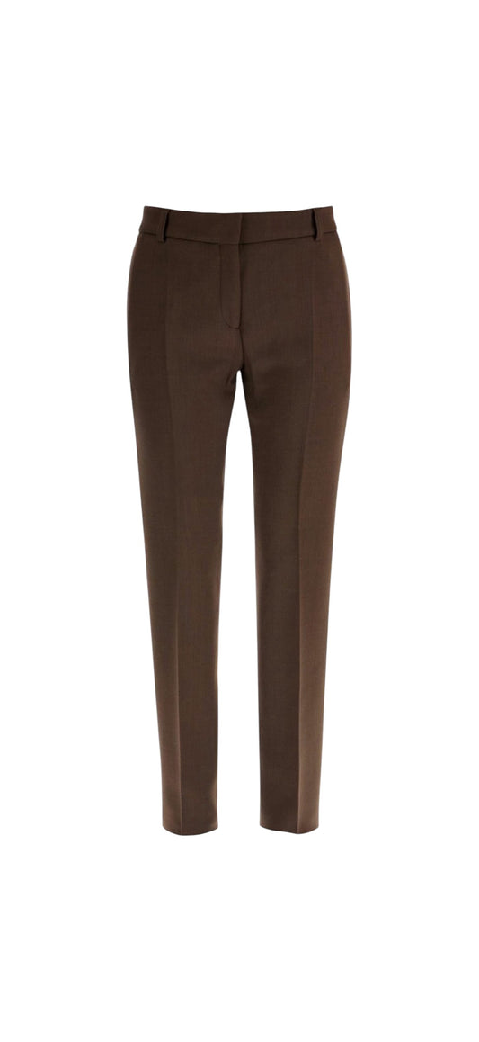 Toteme Low-Waist Chocolate brown slim trouser