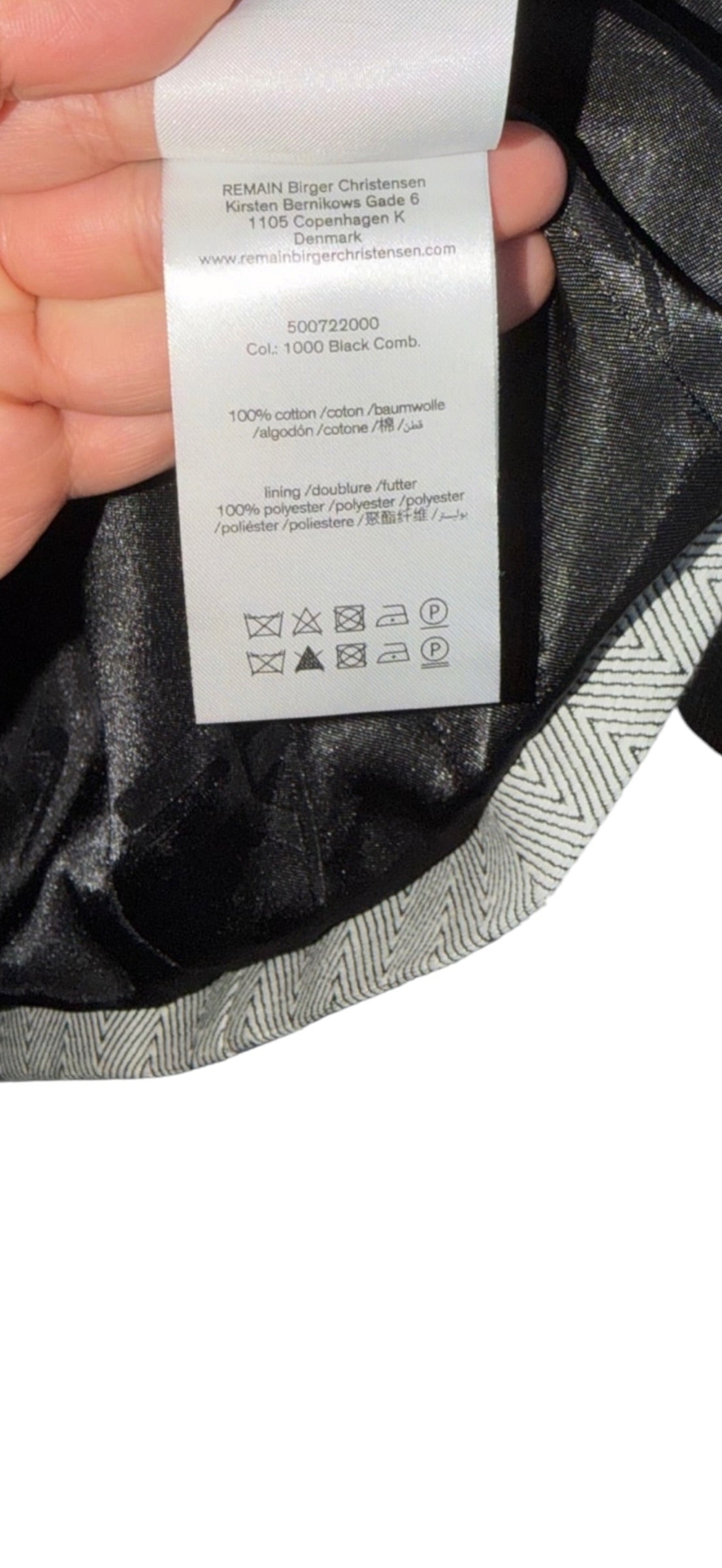 Remain Birger Christensen Oversized Two-Tone Herringbone Blaze Size 4