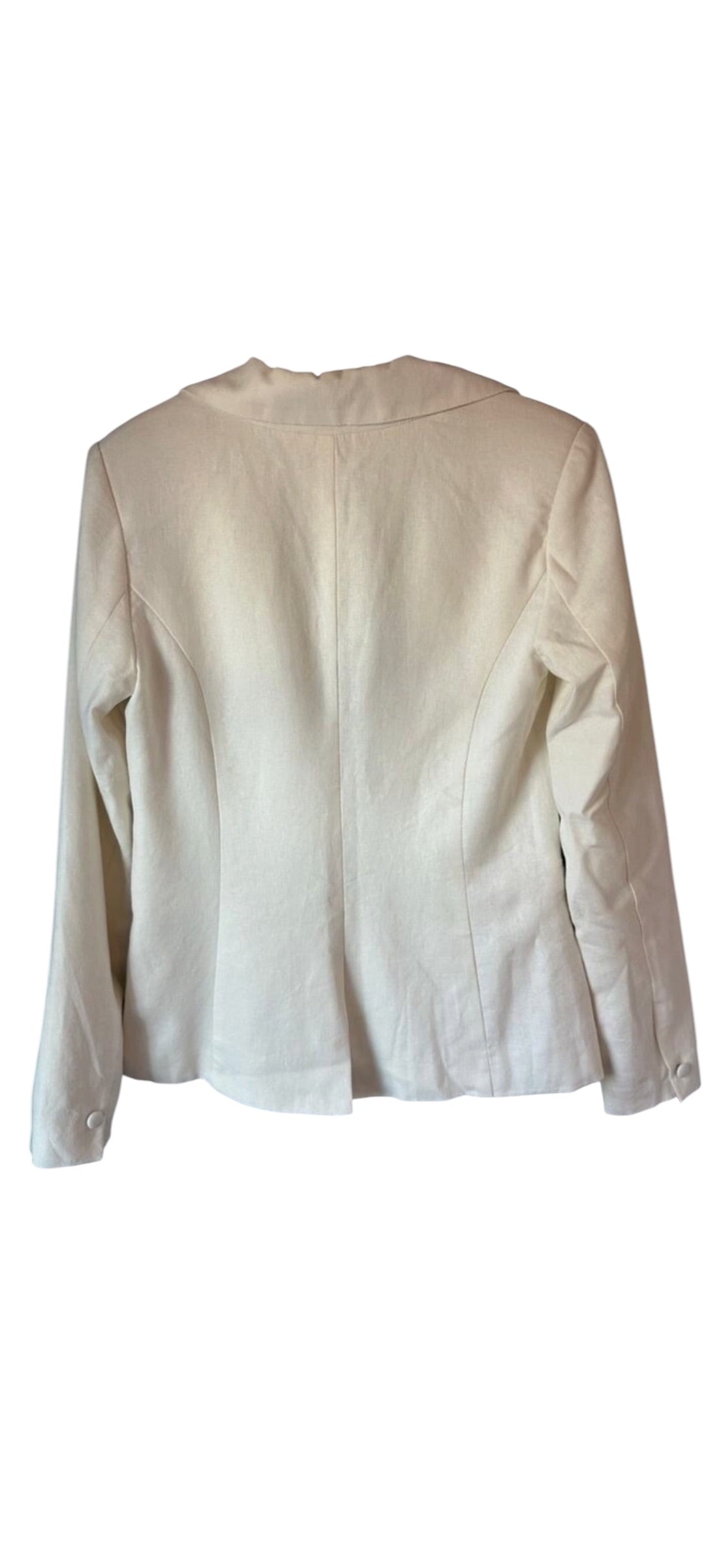 JASON WU White Linen Embroided Blazer Jacket Large