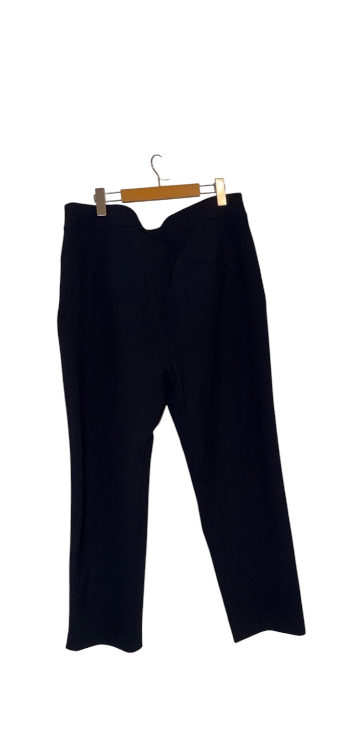 Veronica Beard Navy blue Gold Button Renxo straight leg Trouser Pant Size 16