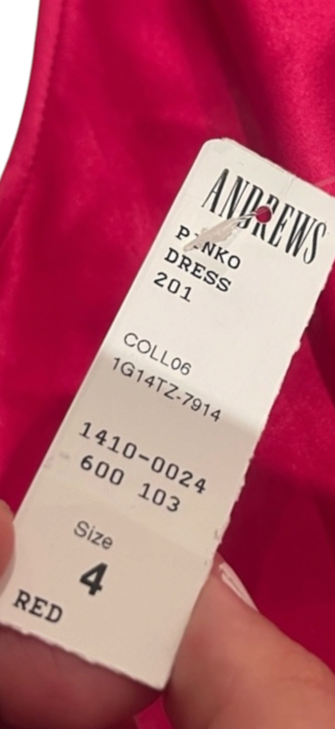 Pinko hot pink evening silky slip dress Size 2