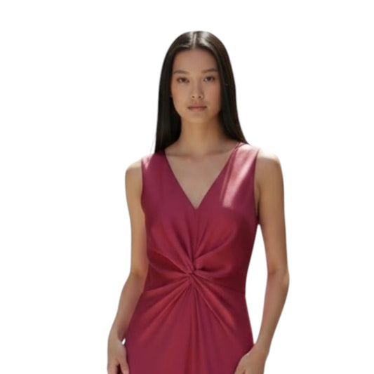 Pinko hot pink evening silky slip dress Size 2
