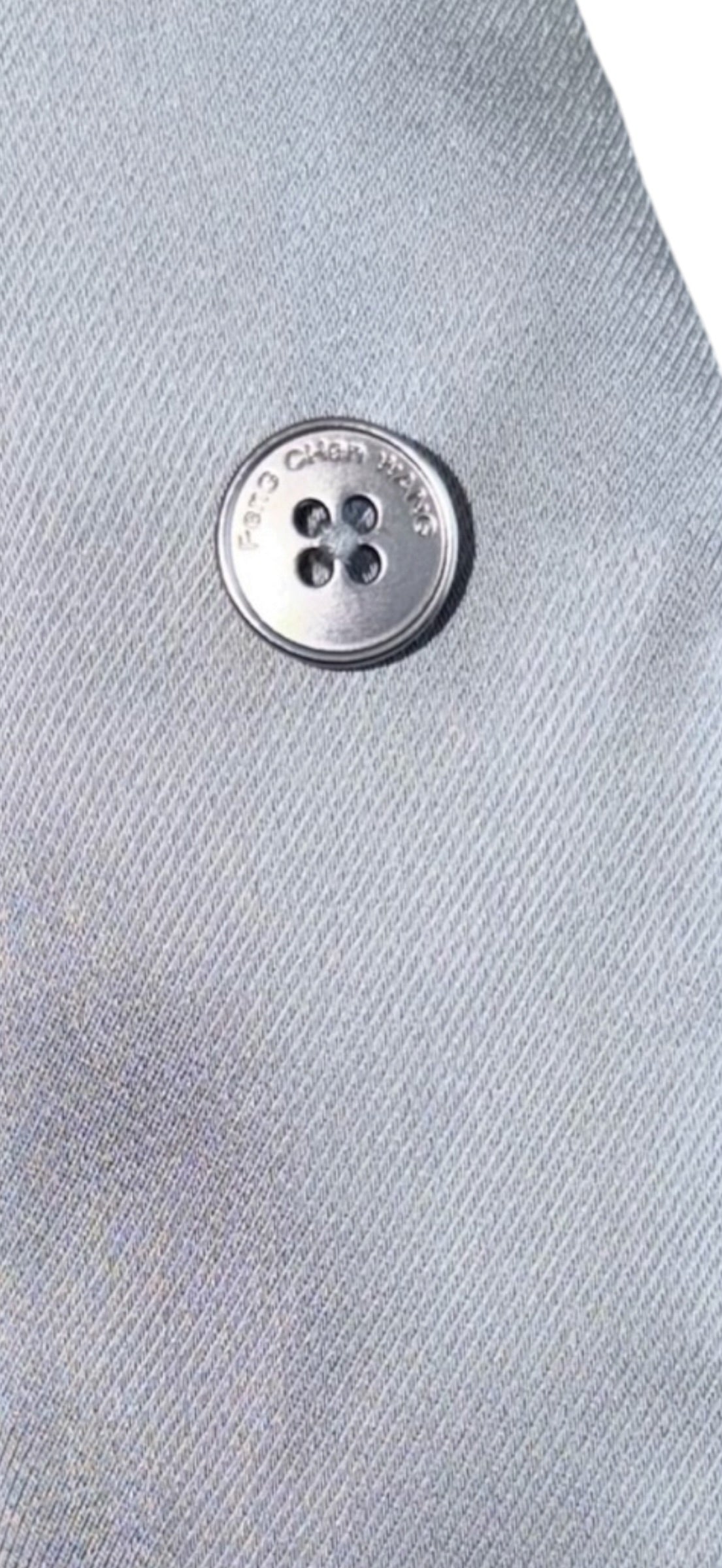 Feng Chen Wang Wool Steel Blue Suit Small/ Medium