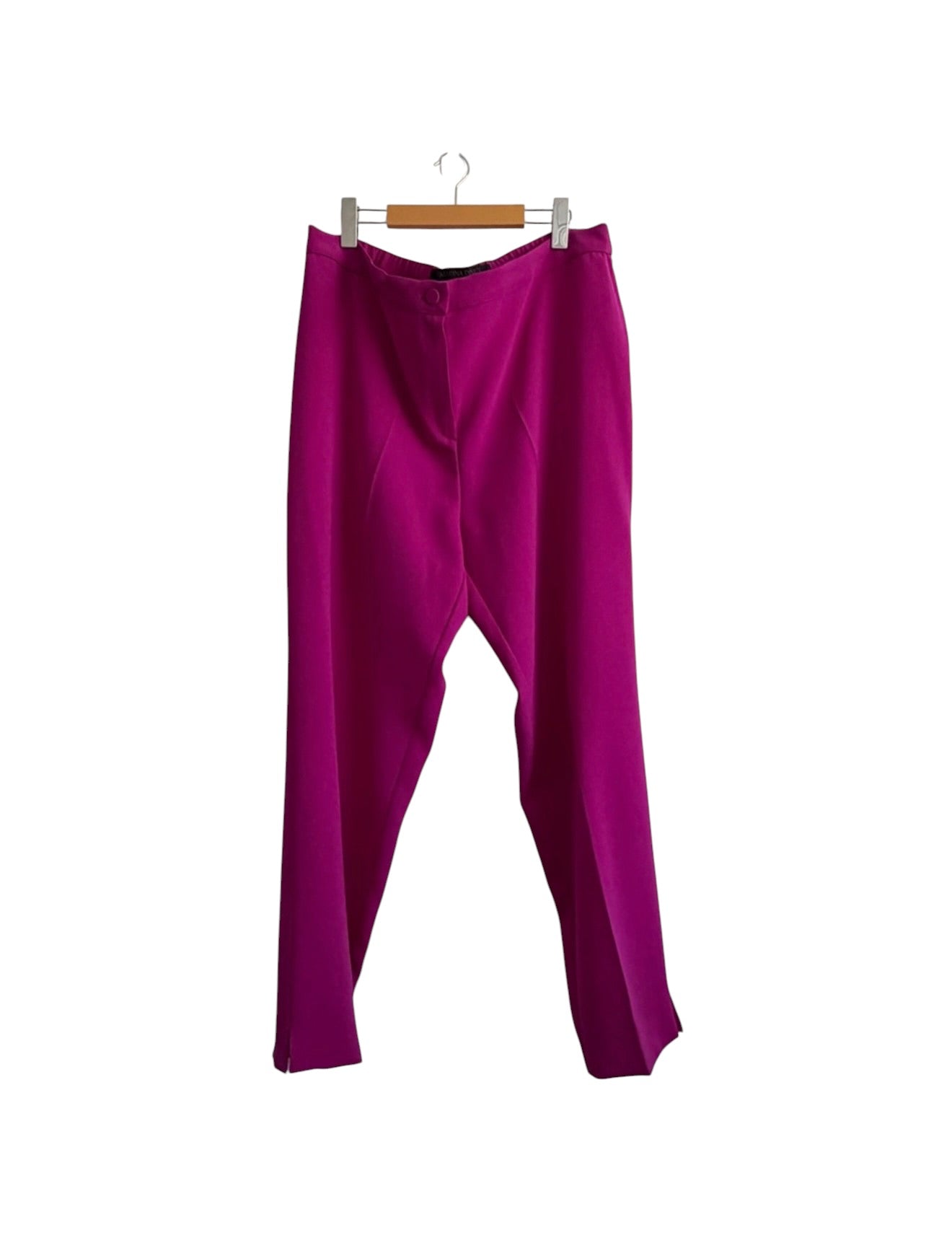 Marina Rinaldi Magenta Double breasted Caraibi Pant Suit 14 18 black