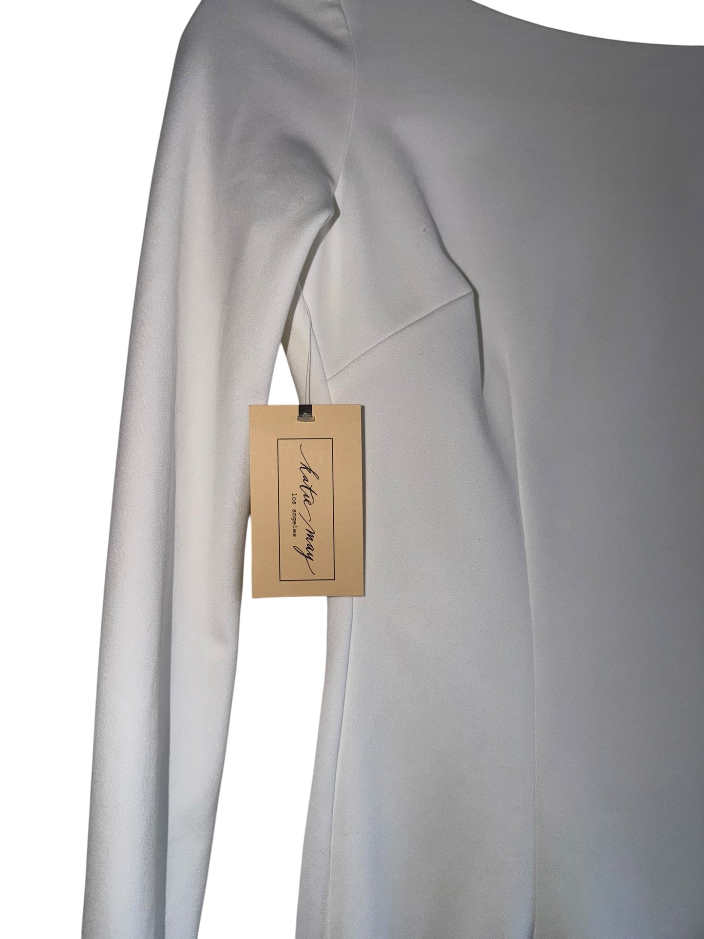 Katie May White Glisten Mini Long Sleeve Dress XS
