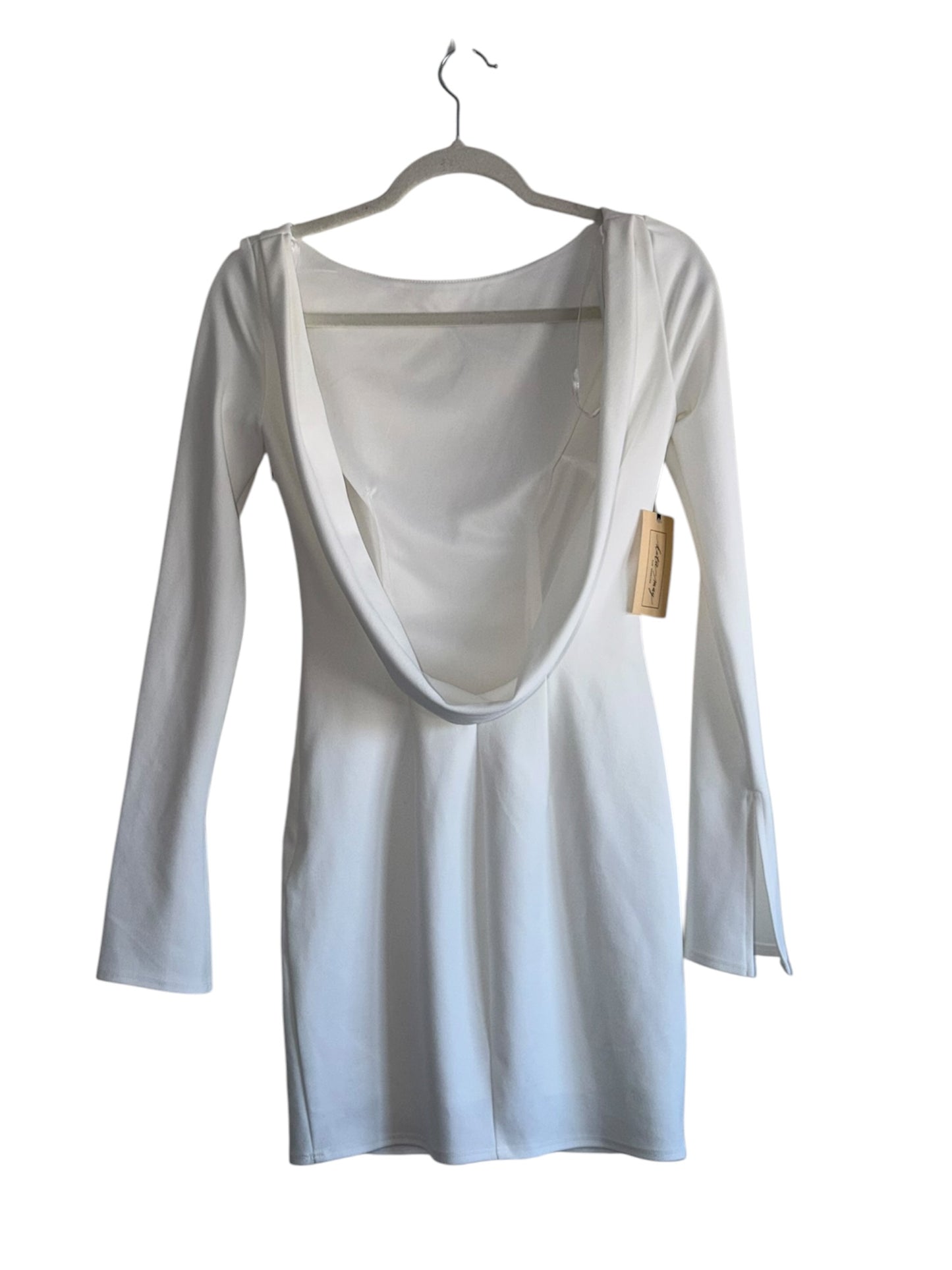 Katie May White Glisten Mini Long Sleeve Dress XS