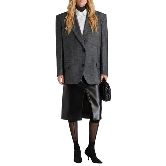 Remain Birger Christensen Oversized Two-Tone Herringbone Blaze Size 4