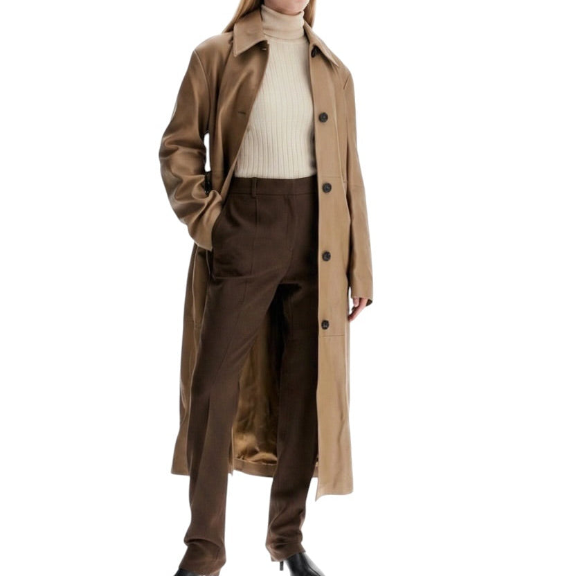 Toteme Low-Waist Chocolate brown slim trouser